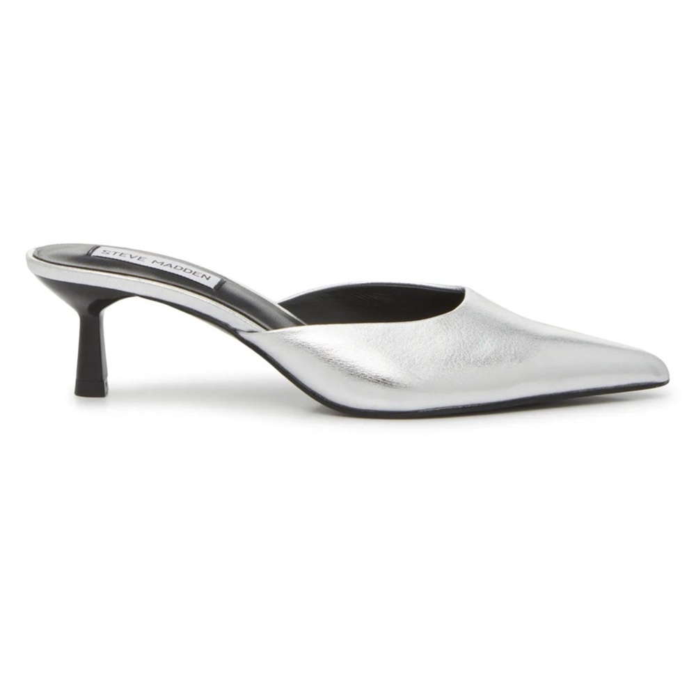 STEVE MADDEN • Silver Mules Pumps Heels - Picture 5 of 11